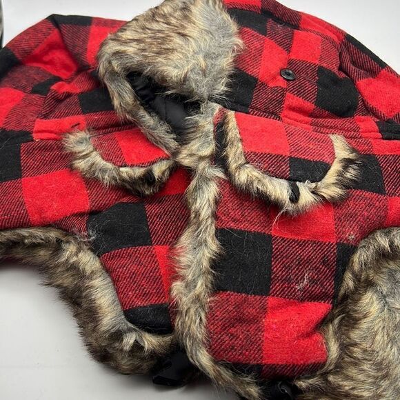 Trapper hat 2 hat bundle-NWT-kids lumberjack red/brown - Picture 3 of 4